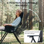 Folding Camping Chairs 2 Set for Adults Adjustable