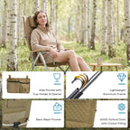 Folding Camping Chairs 2 Set for Adults Adjustable