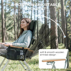 Folding Camping Chairs 2 Set for Adults Adjustable