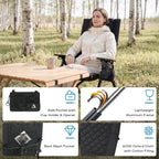 Folding Camping Chairs 2 Set for Adults Adjustable