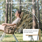 Folding Camping Chairs 2 Set for Adults Adjustable
