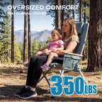 Folding Camping Chairs 2 Set for Adults Adjustable