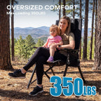 Folding Camping Chairs 2 Set for Adults Adjustable