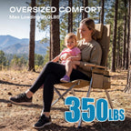 Folding Camping Chairs 2 Set for Adults Adjustable