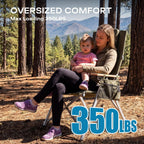 Folding Camping Chairs 2 Set for Adults Adjustable