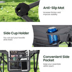 Folding Camping Chairs Lightweight Picnic Chair with Cooler (Set of 2)