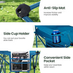 Folding Camping Chairs Lightweight Picnic Chair with Cooler (Set of 2)