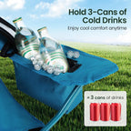 Folding Camping Chairs Lightweight Picnic Chair with Cooler (Set of 2)