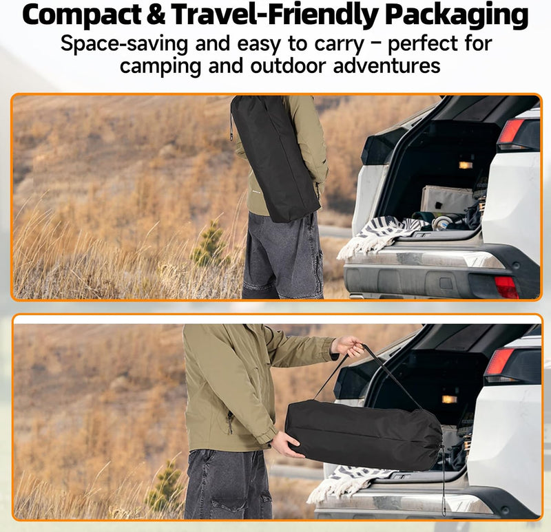 Folding Camping Table 120x70x70CM Large Roll Up Aluminium
