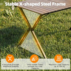 Folding Camping Table 120x70x70CM Large Roll Up Aluminium
