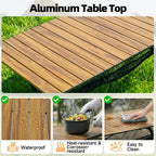 Folding Camping Table 120x70x70CM Large Roll Up Aluminium