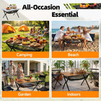 Folding Camping Table 120x70x70CM Large Roll Up Aluminium
