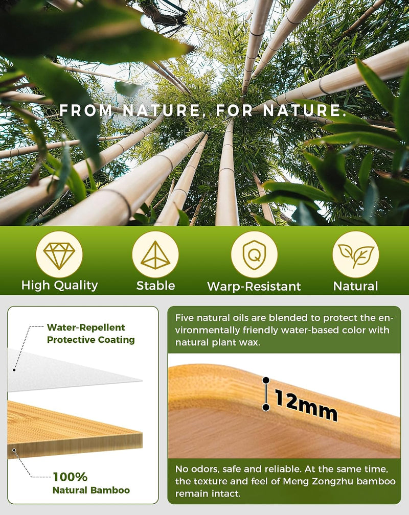 Folding Camping Table Bamboo Adjustable Ht. 16-27" Up