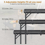 Folding Camping Table x15.7" Picnic 3 Adjust Height