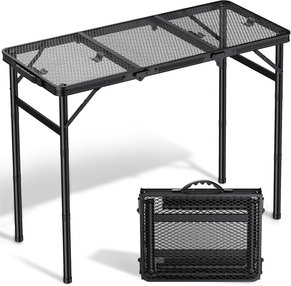 Folding Camping Table x15.7" Picnic 3 Adjust Height