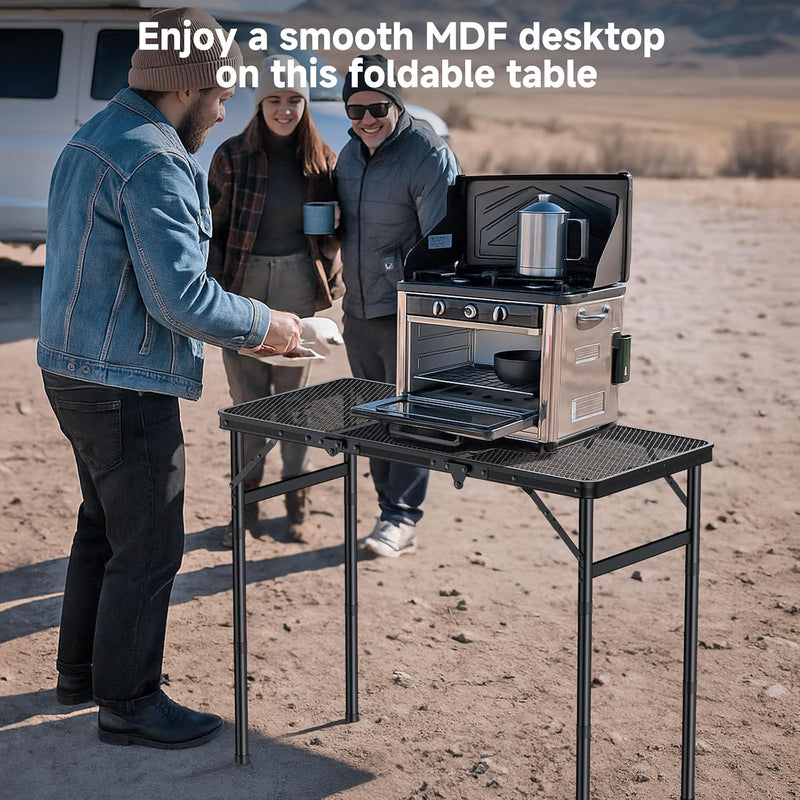 Folding Camping Table x15.7" Picnic 3 Adjust Height