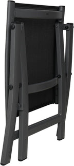 Folding Chair Aluminium Garden Chairs with Armrest Mesh (Set of 2)