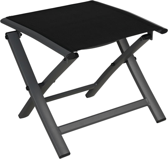 Folding Chair Aluminium Garden Chairs with Armrest Mesh (Set of 2)