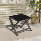 Folding Chair Aluminium Garden Chairs with Armrest Mesh (Set of 2)