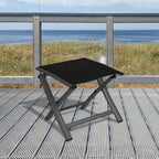 Folding Chair Aluminium Garden Chairs with Armrest Mesh (Set of 2)