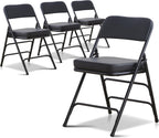 Folding Chair Foldable Faux Leather Fold Up Chairs (2 Pack)