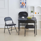 Folding Chair Foldable Faux Leather Fold Up Chairs (Set of 2)