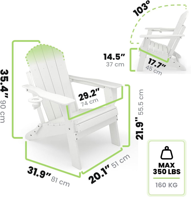 Folding Chair for Garden Patio Or Deck Arm