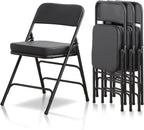 Folding Chairs with Ultra Thick Padded Seat Foldable Chair (2 Pack)