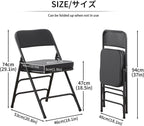 Folding Chairs with Ultra Thick Padded Seat Foldable Chair (2 Pack)