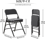 Folding Chairs with Ultra Thick Padded Seat Foldable (2 Pack)