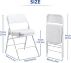Folding Chairs with Ultra Thick Padded Seat Foldable (2 Pack)
