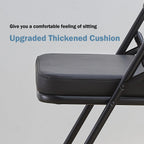 Folding Chairs with Ultra Thick Padded Seat Foldable Chair (2 Pack)