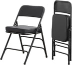 Folding Chairs with Ultra Thick Padded Seat Foldable (2 Pack)