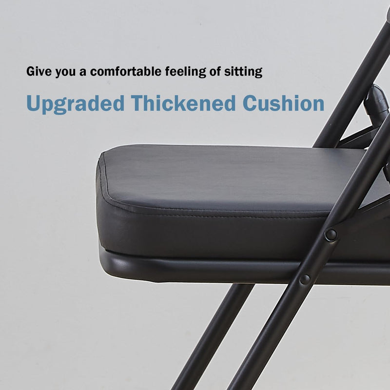 Folding Chairs with Ultra Thick Padded Seat Foldable Chair (2 Pack)
