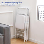 Folding Chairs with Ultra Thick Padded Seat Foldable (2 Pack)