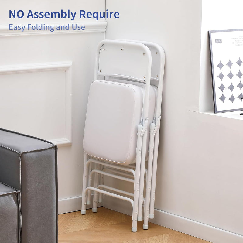 Folding Chairs with Ultra Thick Padded Seat Foldable Chair (2 Pack)