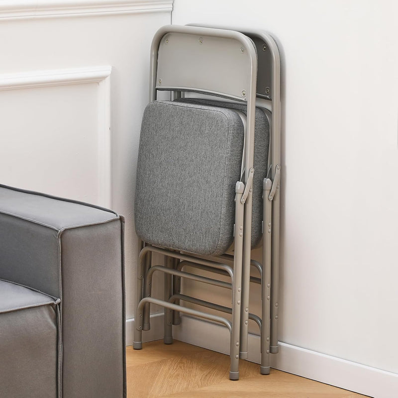 Folding Chairs with Ultra Thick Padded Seat Foldable Chair (2 Pack)