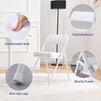 Folding Chairs with Ultra Thick Padded Seat Foldable (2 Pack)