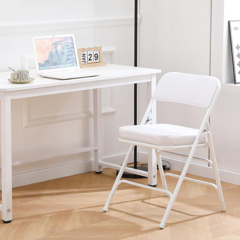 Folding Chairs with Ultra Thick Padded Seat Foldable Chair (2 Pack)