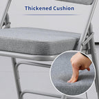 Folding Chairs with Ultra Thick Padded Seat Foldable (2 Pack)