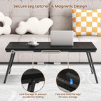 Folding Coffee Table Foldable Tea with Leg Latches