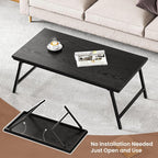 Folding Coffee Table Foldable Tea with Leg Latches