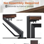 Folding Computer Desk 100x50CM No-Screw Assembly Home Office
