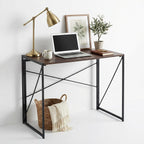 Folding Computer Desk 100x50CM No-Screw Assembly Home Office