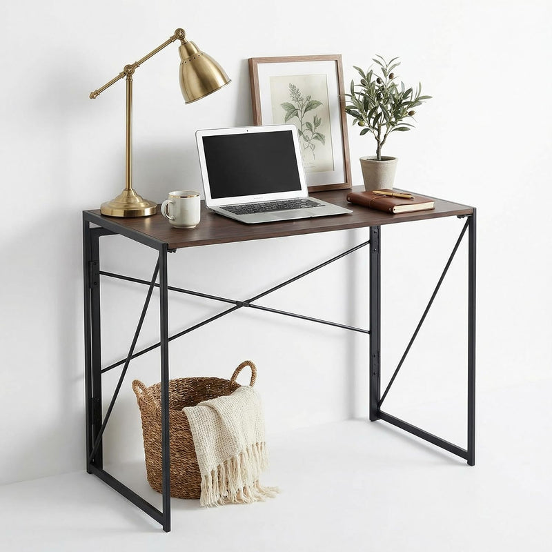 Folding Computer Desk 100x50CM No-Screw Assembly Home Office