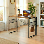 Folding Computer Desk 100x50CM No-Screw Assembly Home Office