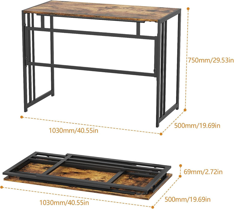 Folding Computer Desk for Home Office No-Assembly Writing
