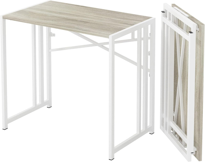 Folding Computer Desk Rustic Writing Gaming