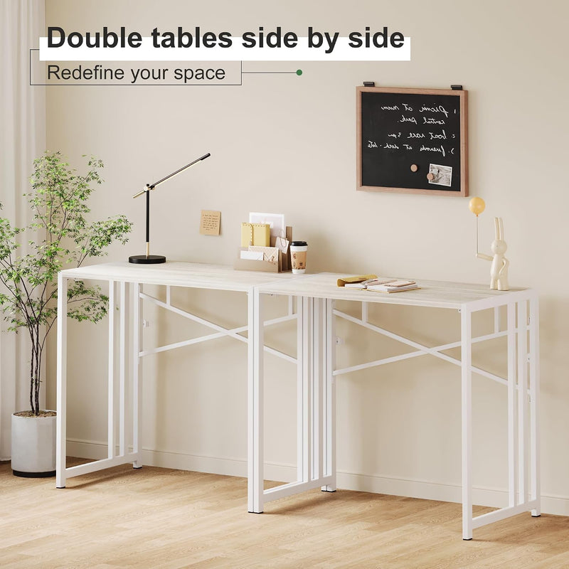 Folding Computer Desk Rustic Writing Gaming