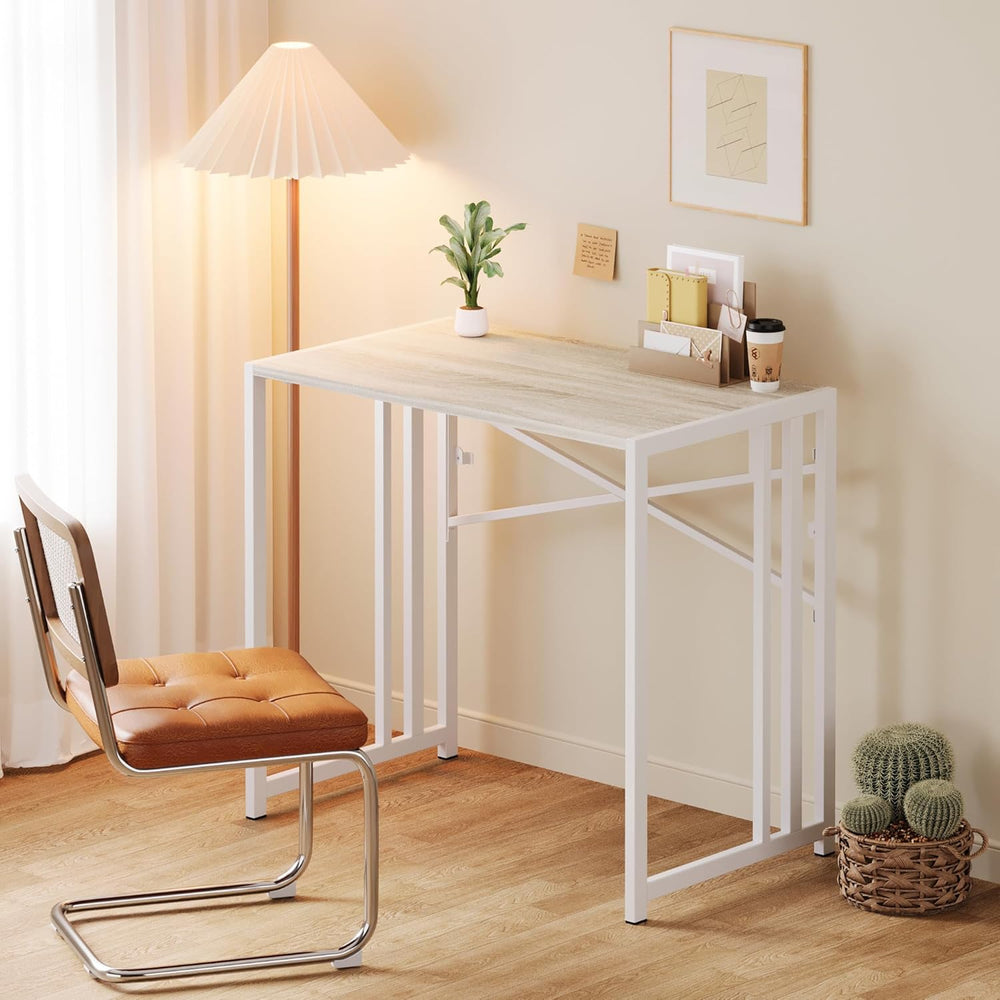 Folding Computer Desk Rustic Writing Gaming